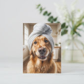 Hunde-Wellness-Center wachsen Postkarte (Stehend Vorderseite)