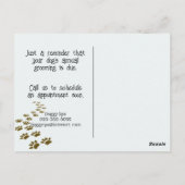 Hunde-Wellness-Center wachsen Postkarte (Rückseite)