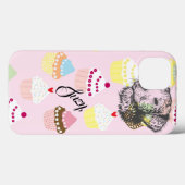 Hunde Welpe Cupcakes Nahrungsmittel Süßigkeiten De Case-Mate iPhone Hülle (Rückseite (Horizontal))