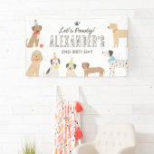 Hunde Welpe Geburtstagsparty Banner (Insitu)