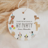Hunde Welpe Geburtstagsparty Geschenkanhänger