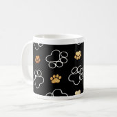Hunde Welpe Paw druckt Geschenke für Hundeliebhabe Kaffeetasse (Vorderseite Links)