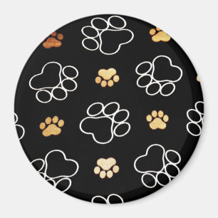 Hunde Welpe Paw druckt Geschenke für Hundeliebhabe Magnet