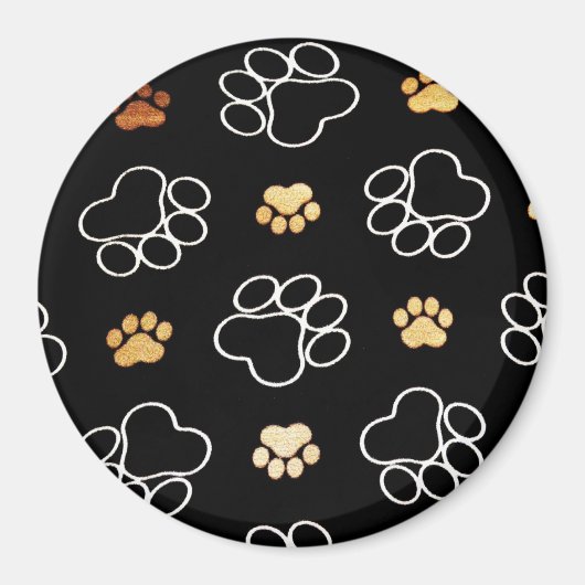 Hunde Welpe Paw druckt Geschenke für Hundeliebhabe Magnet (Vorne)