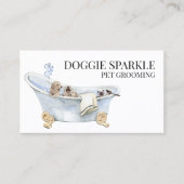 Hunde Welpe Wasserfarbenpet-Dienste zum Aufwachsen Visitenkarte (Vorderseite)