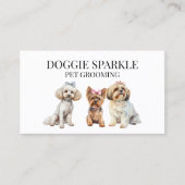 Hunde Welpe Wasserfarbenpet-Dienste zum Aufwachsen Visitenkarte (Vorderseite)