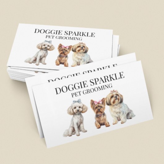 Hunde Welpe Wasserfarbenpet-Dienste zum Aufwachsen Visitenkarte