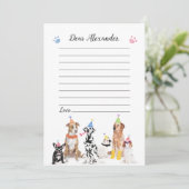 Hunde Welpen Geburtsdatum Kapsel Notiz Karte (Stehend Vorderseite)