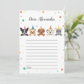 Hunde Welpen Geburtsdatum Kapsel Notiz Karte (Stehend Vorderseite)