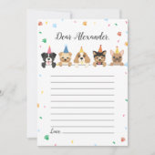 Hunde Welpen Geburtsdatum Kapsel Notiz Karte (Vorderseite)