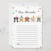 Hunde Welpen Geburtsdatum Kapsel Notiz Karte (Vorderseite)