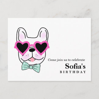 Hunde Welpen Geburtstag Postkarte Einladung
