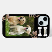 Hunde Welpen Handy Foto und Name zwei Hunde Case-Mate iPhone Hülle (Rückseite (Horizontal))