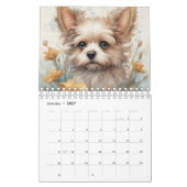 Hunde, Welpen, Hunde, Blume, Kalender (Jan 2027)
