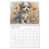 Hunde, Welpen, Hunde, Blume, Kalender (Mär 2027)