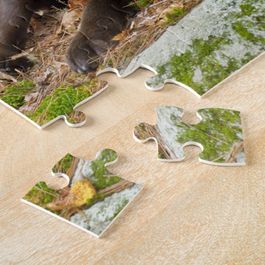 Hunde Welpen Schwarzes Labor Schokolade Labrador R Puzzle (Seite)