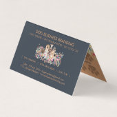 Hunde Welpen vom Typ acht mit Blume marinebräunlic Visitenkarten (Rückseite)