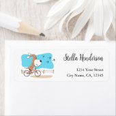 Hunde Welpenfahrrad Fahrradfahrer Rücksendeadresse (Insitu)