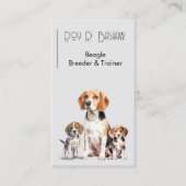Hunde Welpenzüchter Trainer Beagle QR Code Canine Visitenkarte (Vorderseite)