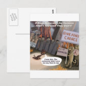 Hunde werden menschlich witzig sein postkarte (Vorne/Hinten)