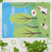 Hunde Wildes Party in der Natur Geschirrtuch (Gefaltet)