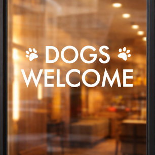 Hunde Willkommen Fensteraufkleber Hunde freundli
