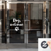 Hunde-Willkommenshaus Fensteraufkleber (Büro Tür)
