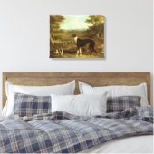 Hunde, Windhund und Spaniel, Doctor Fop by Herring Leinwanddruck (Insitu (Schlafzimmer))