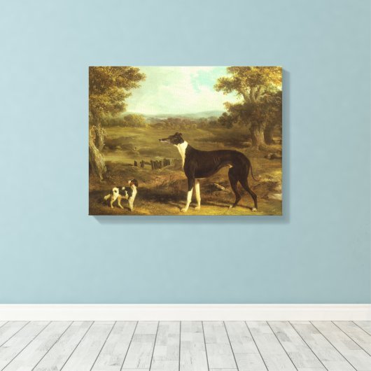 Hunde, Windhund und Spaniel, Doctor Fop by Herring Leinwanddruck (Insitu (Holzboden))