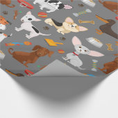 Hunde-Wrapping-Papier Geschenkpapier (Ecke)