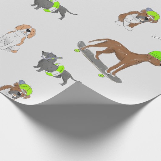 Hunde-Wrapping-Papier Geschenkpapier (Ecke)