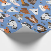 Hunde-Wrapping-Papier Geschenkpapier (Ecke)