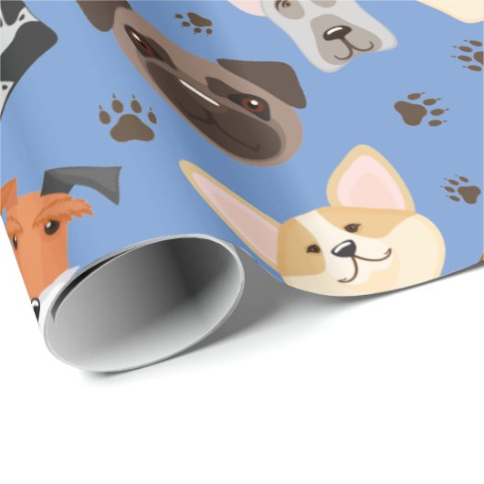 Hunde-Wrapping-Papier Geschenkpapier (Rolleneckpunkt)