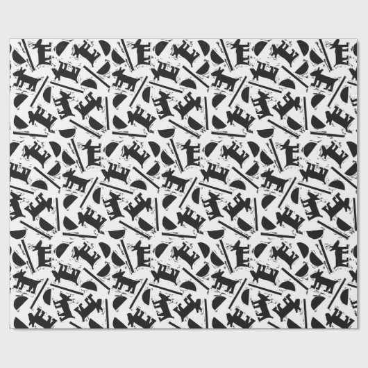 Hunde-Wrapping-Papier Geschenkpapier (Flach)