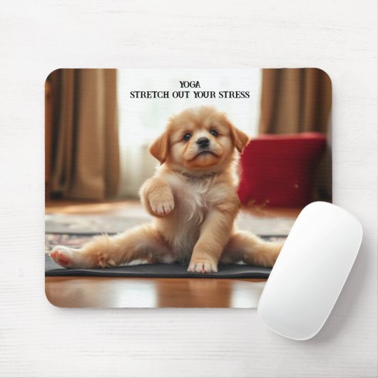 Hunde Yoga Mousepad (Mit Mouse)