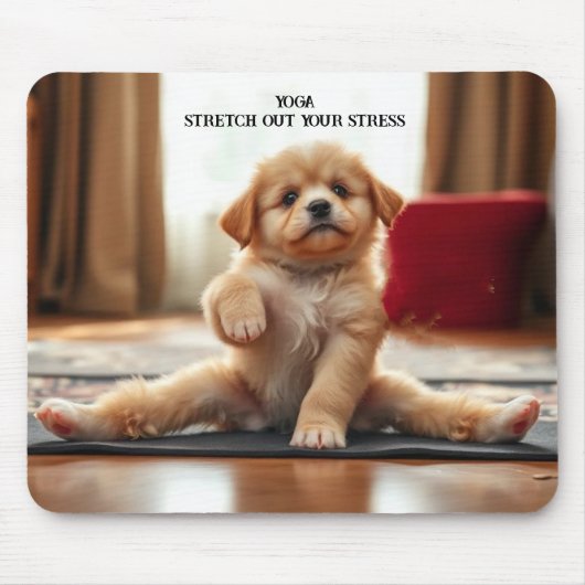 Hunde Yoga Mousepad (Vorne)