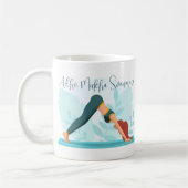 Hunde-Yoga-Pose nach unten - Minimalistisches, kun Kaffeetasse (Links)