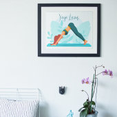 Hunde-Yoga-Pose nach unten - Minimalistisches, kun Poster