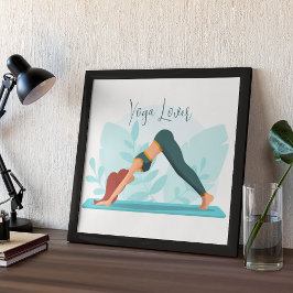 Hunde-Yoga-Pose nach unten - Minimalistisches, kun Poster