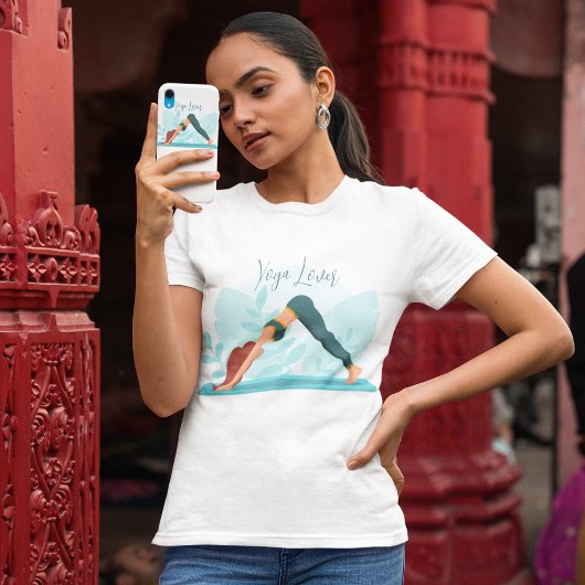 Hunde-Yoga-Pose nach unten - Minimalistisches, kun T-Shirt