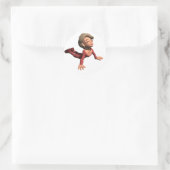 Hunde-Yoga-Pose Runder Aufkleber (Tasche)