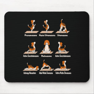 Hunde Yoga - Übungen Posen Lance Meditativ Spaß Mousepad