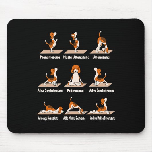 Hunde Yoga - Übungen Posen Lance Meditativ Spaß  Mousepad (Vorne)