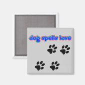 Hunde Zauber Liebe Magnet (Vorderseite/Rückseite)