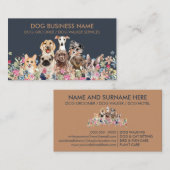 Hunde Zeichnend Blume Design Modern Einfach Visitenkarte (Vorne/Hinten)