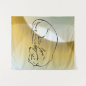 Hunde zeichnend, Dackel Art Wall Tapestes Wandteppich (Vorderseite (Horizontal))