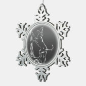 Hunde Zierbäume Jagd Hunde Kunst dekoration Schneeflocken Zinn-Ornament (Rechts)