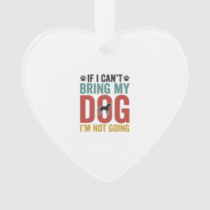 Hunde-Zitat Vintage-Vektor Wenn ich meinen Hund ni Ornament
