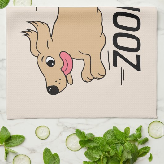 Hunde Zoomies Geschirrtuch (Gefaltet)