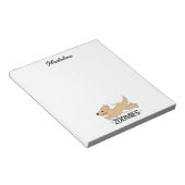 Hunde Zoomies Humore Personalisiert Notizblock (angewinkelt)
